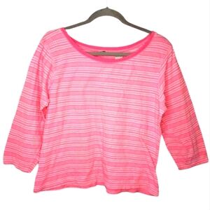 Maurices Pink Striped Top Plus Size XXL